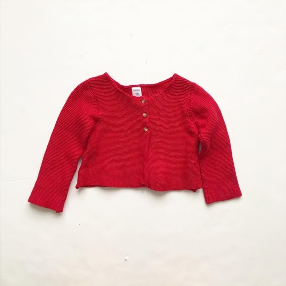 Carters red knit cardigan VGUC 18 months